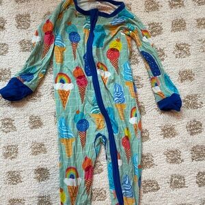 Little Sleepies Ice Cream Kids Footie pajama onesie 6-12 months